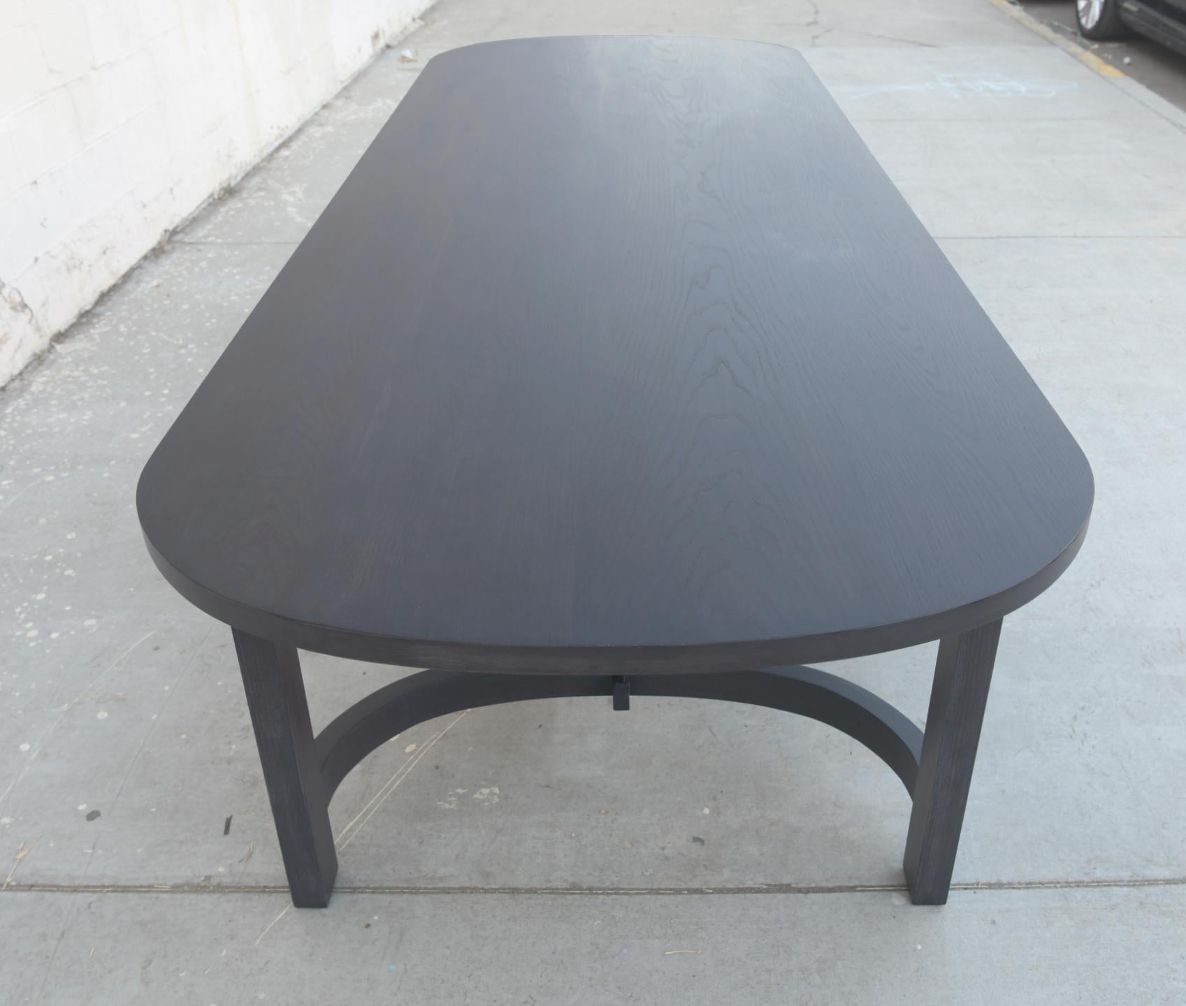 Modern Sola Racetrack Table in Oak, Made to Order by Petersen Antiques For Sale