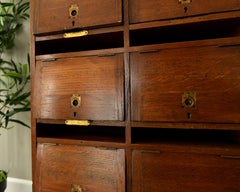 Oak Raf Military Locker Cabinet Industrial