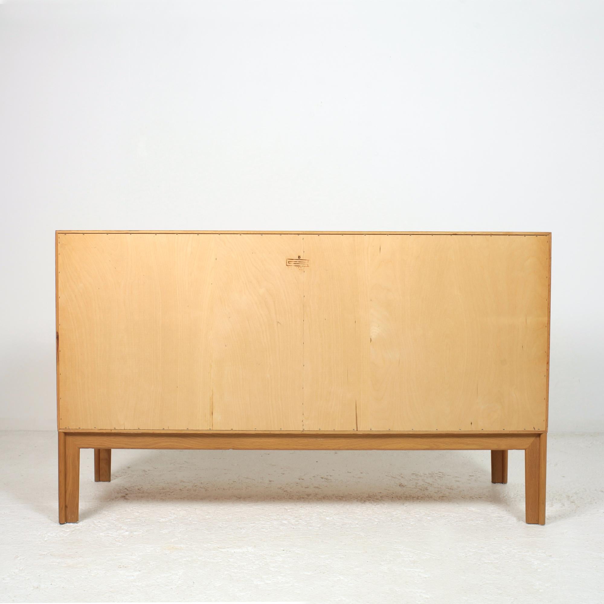 Oak & Rattan Sideboard Bookcase by Alf Svensson, 1960s For Sale 1