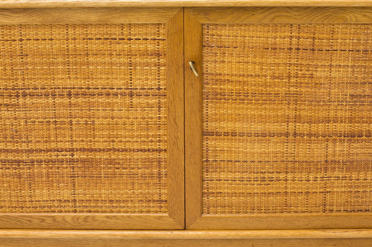 Oak & Rattan Sideboard by Alf Svensson, 1960s 3