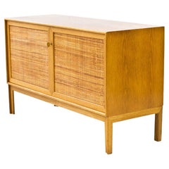 Oak & Rattan Sideboard by Alf Svensson, 1960s