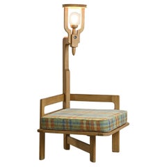 Oak reading chair by Guillerme et Chambron, circa 1955