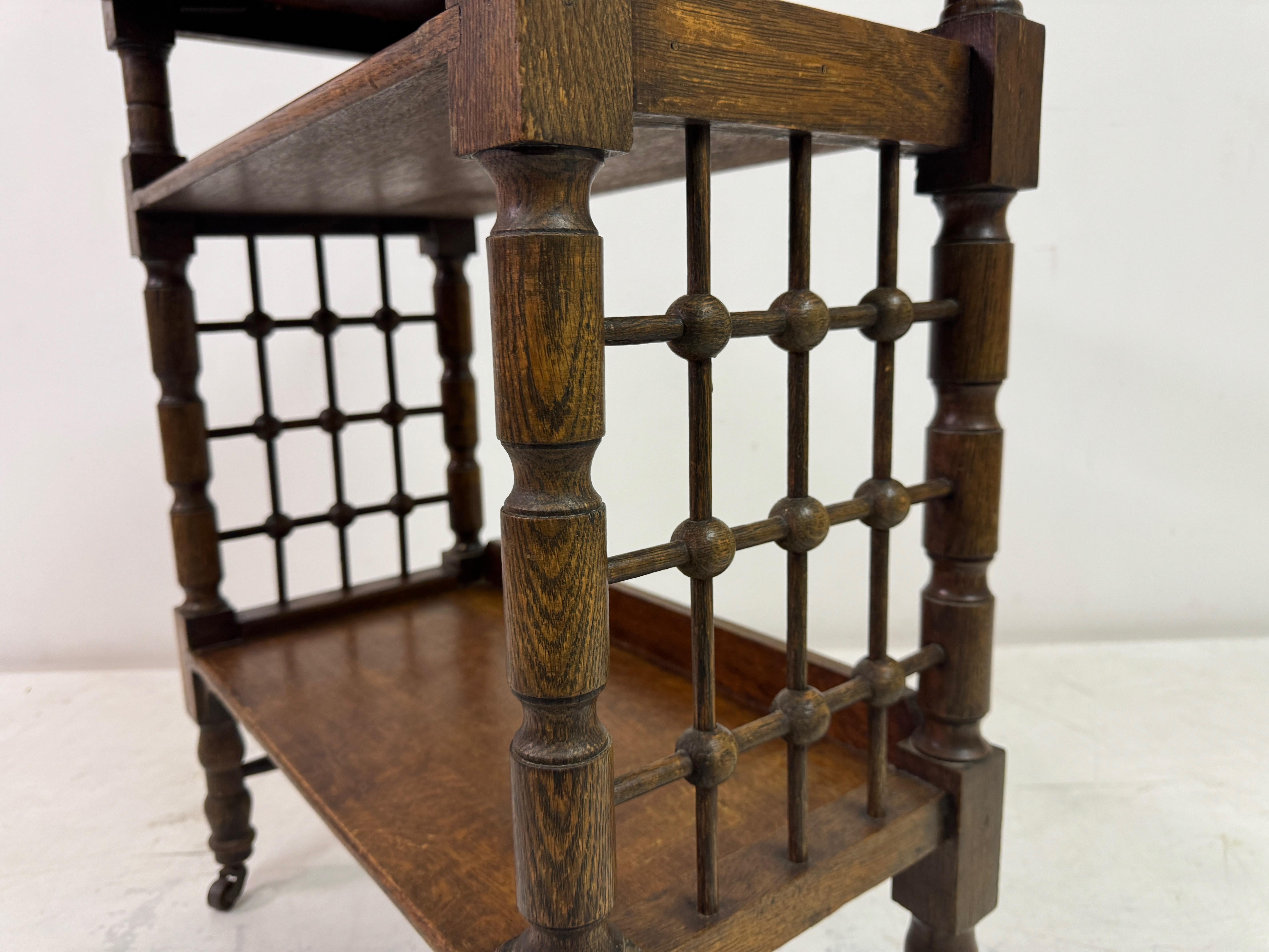 Oak Reading Side Table By Leonard Wyburd for Liberty of London 7