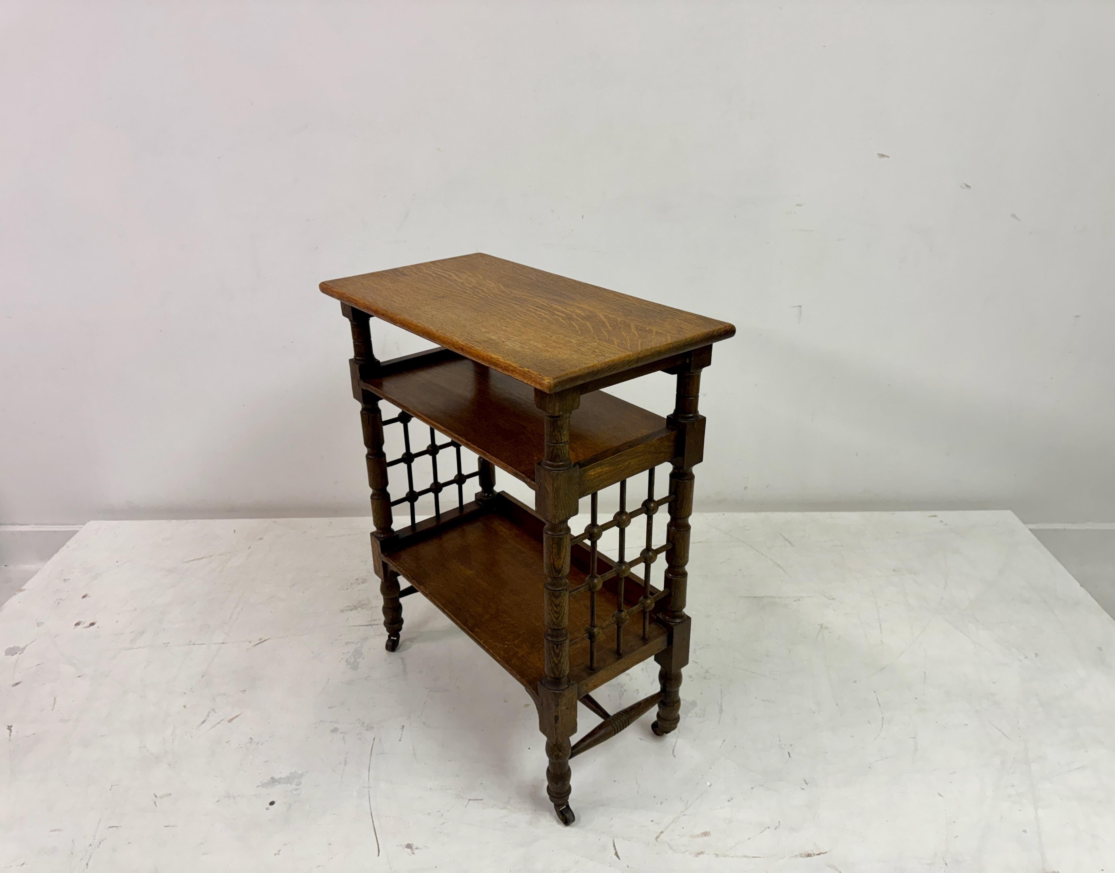Oak Reading Side Table By Leonard Wyburd for Liberty of London 11