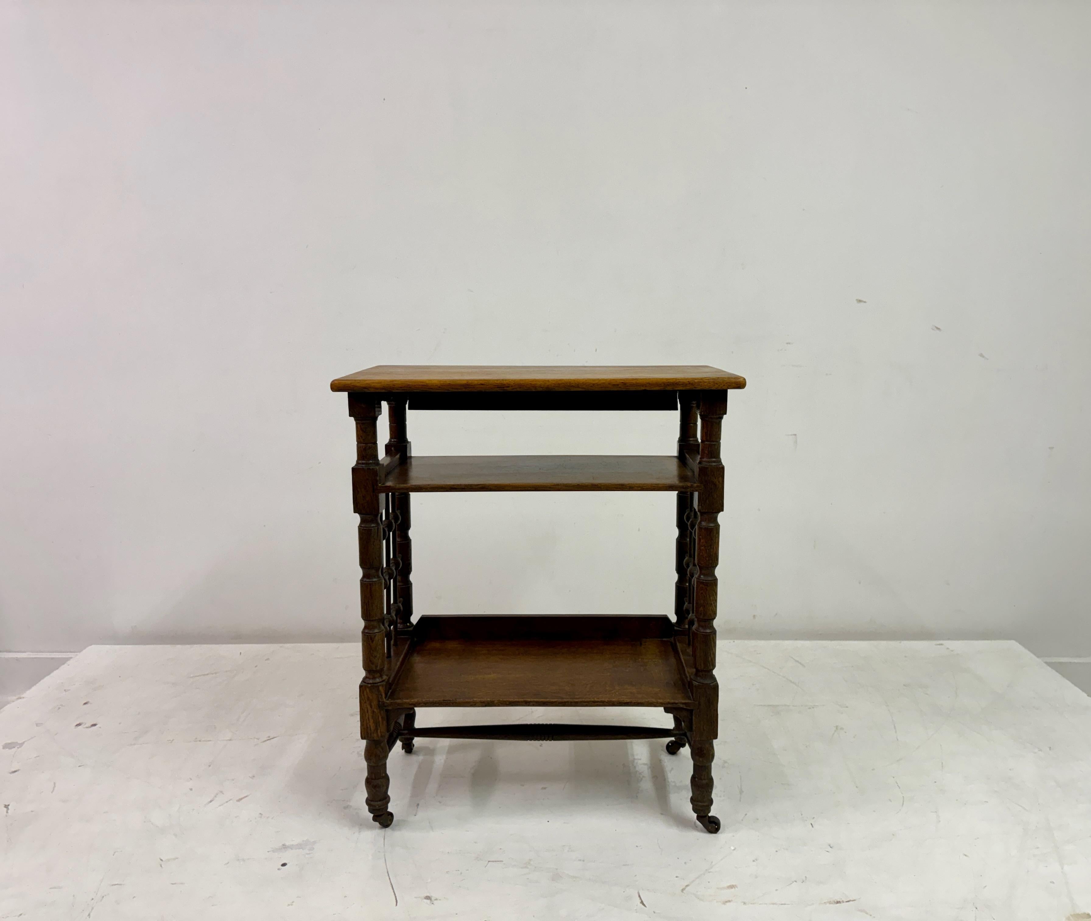 British Oak Reading Side Table By Leonard Wyburd for Liberty of London
