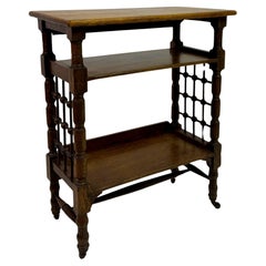 Antique Oak Reading Side Table By Leonard Wyburd for Liberty of London