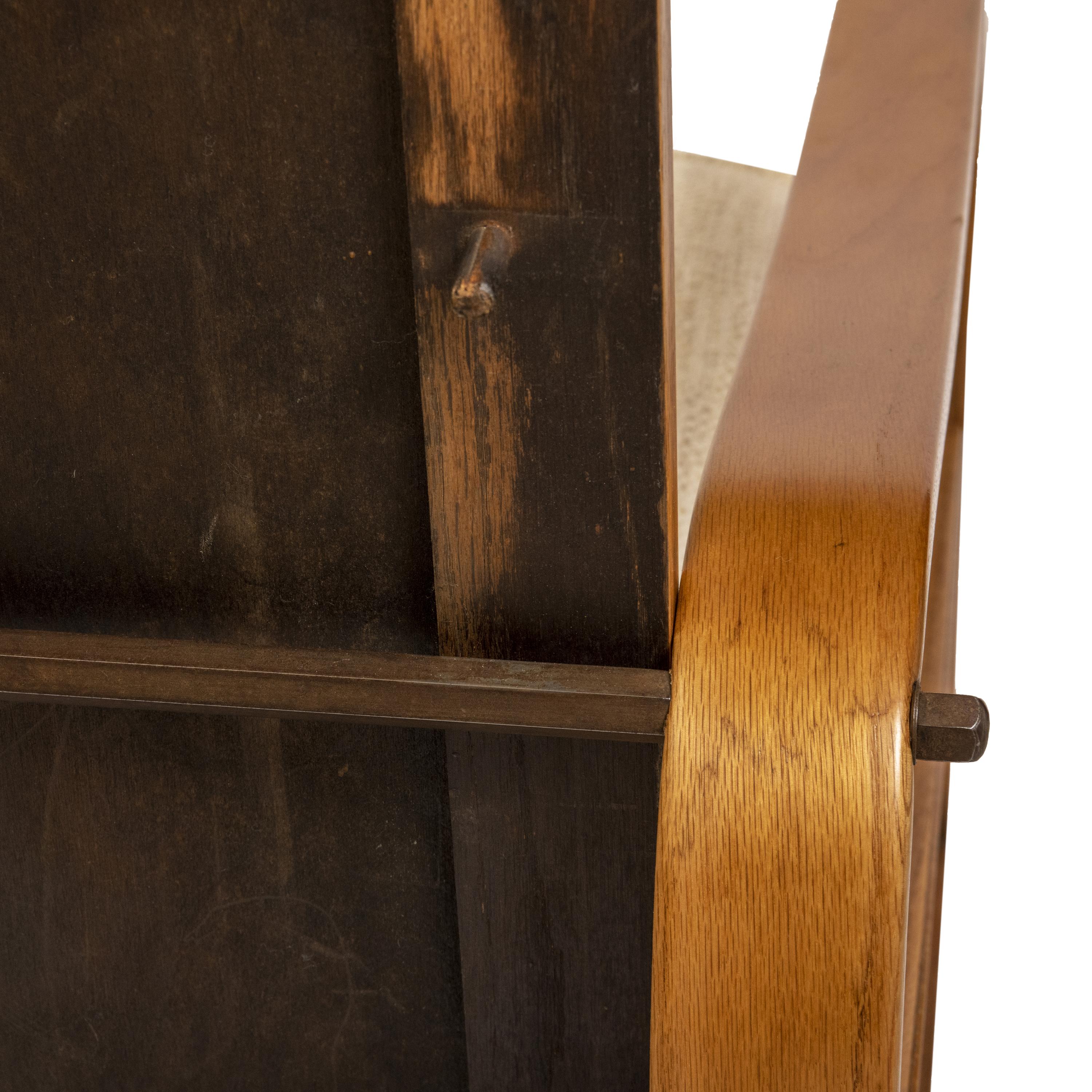 Poltrona reclinabile in Oak di Heals, Inghilterra, circa 1930 in vendita 1