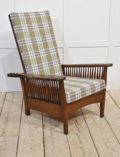 Oak reclining armchair