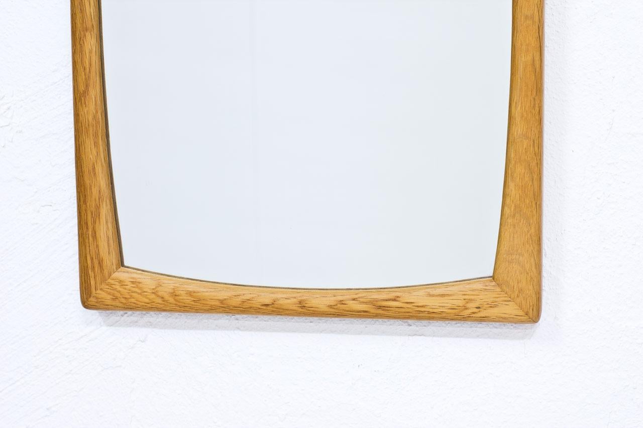 oak rectangular mirror
