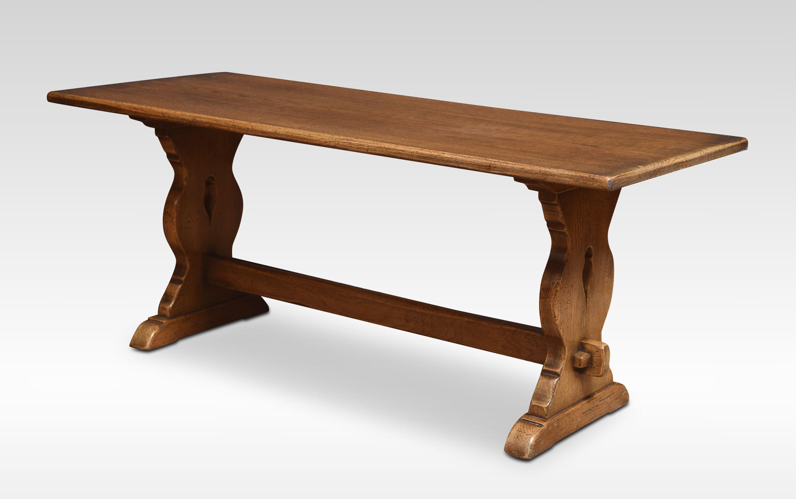 Oak Refectory Coffee Table In Good Condition In Cheshire, GB