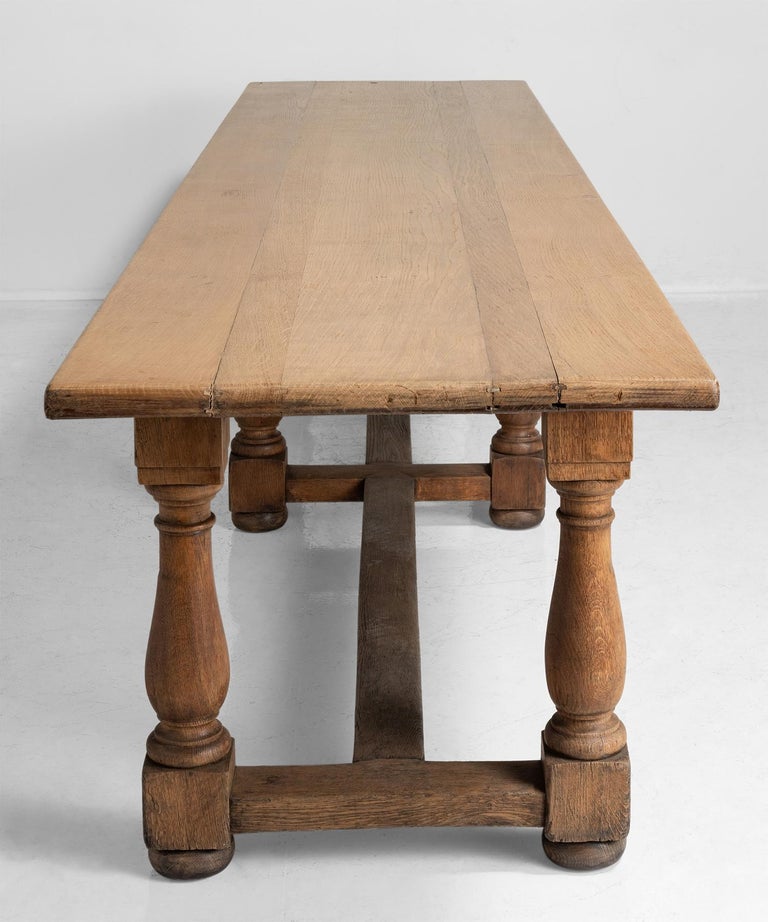 Oak Refectory Dining Table at 1stDibs