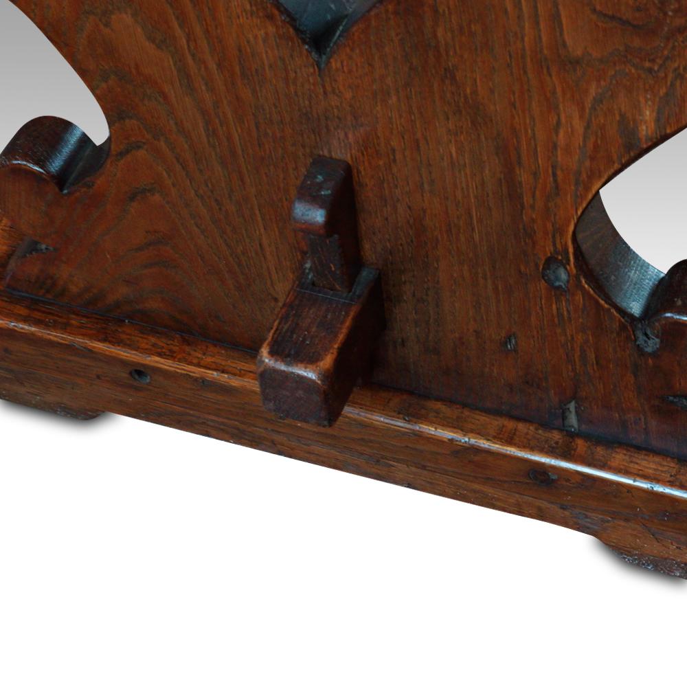 20th Century English solid large Elizabethan style Oak Refectory Dining Table, circa 1920