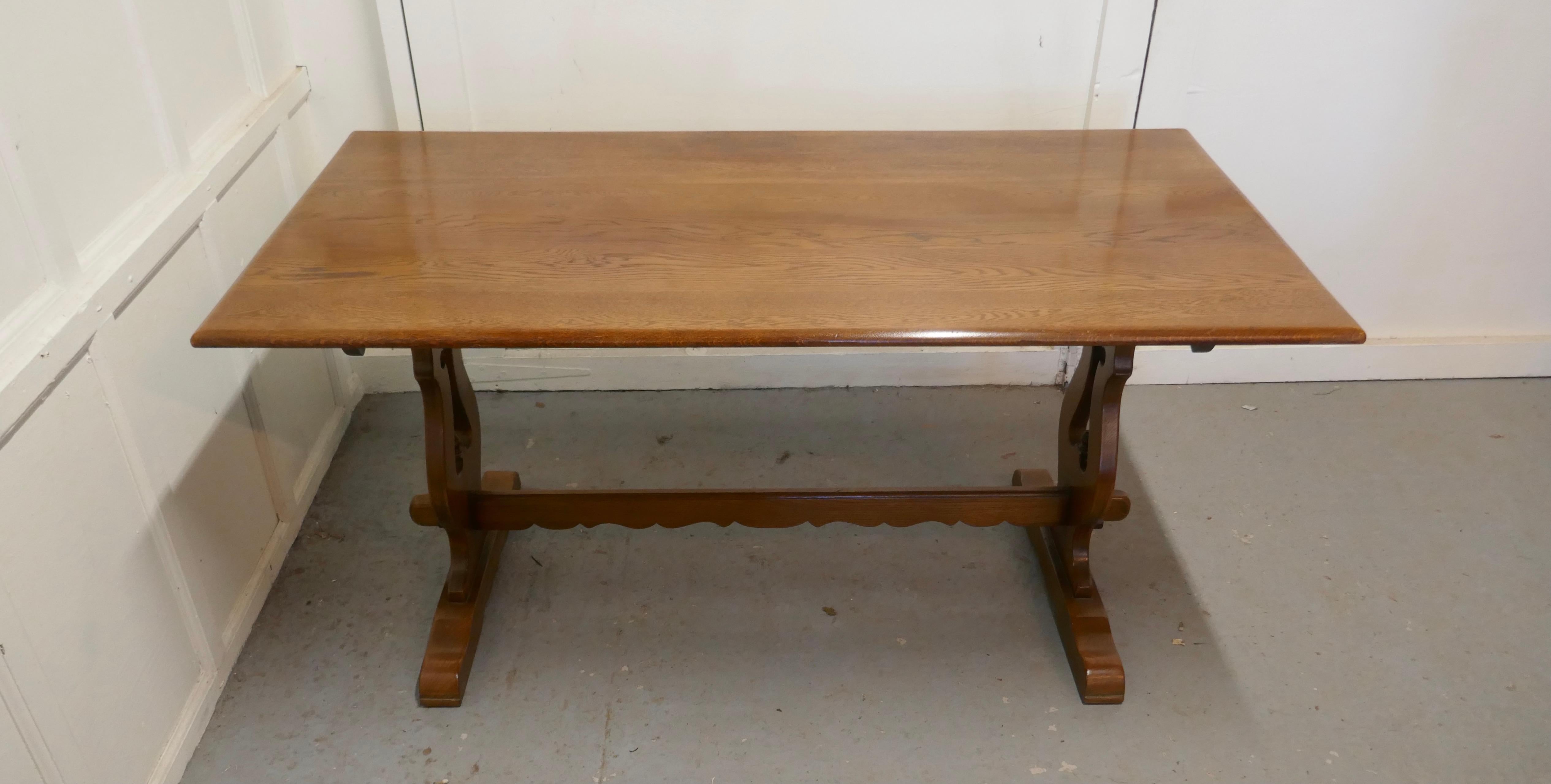 Oak Refectory Table by Old Charm 1