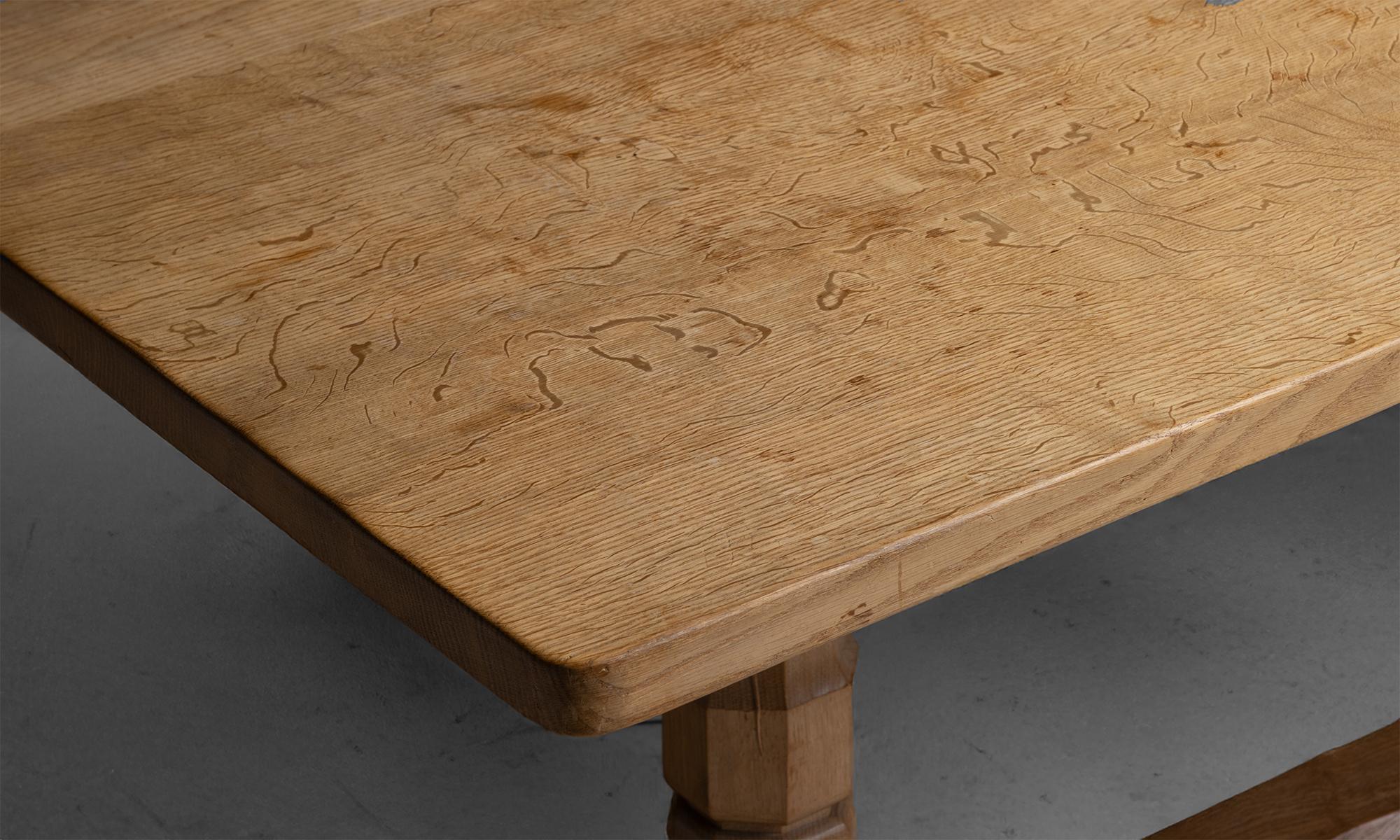 Oak Refectory Table by Robert “Mouseman” Thompson, England circa 1950 4