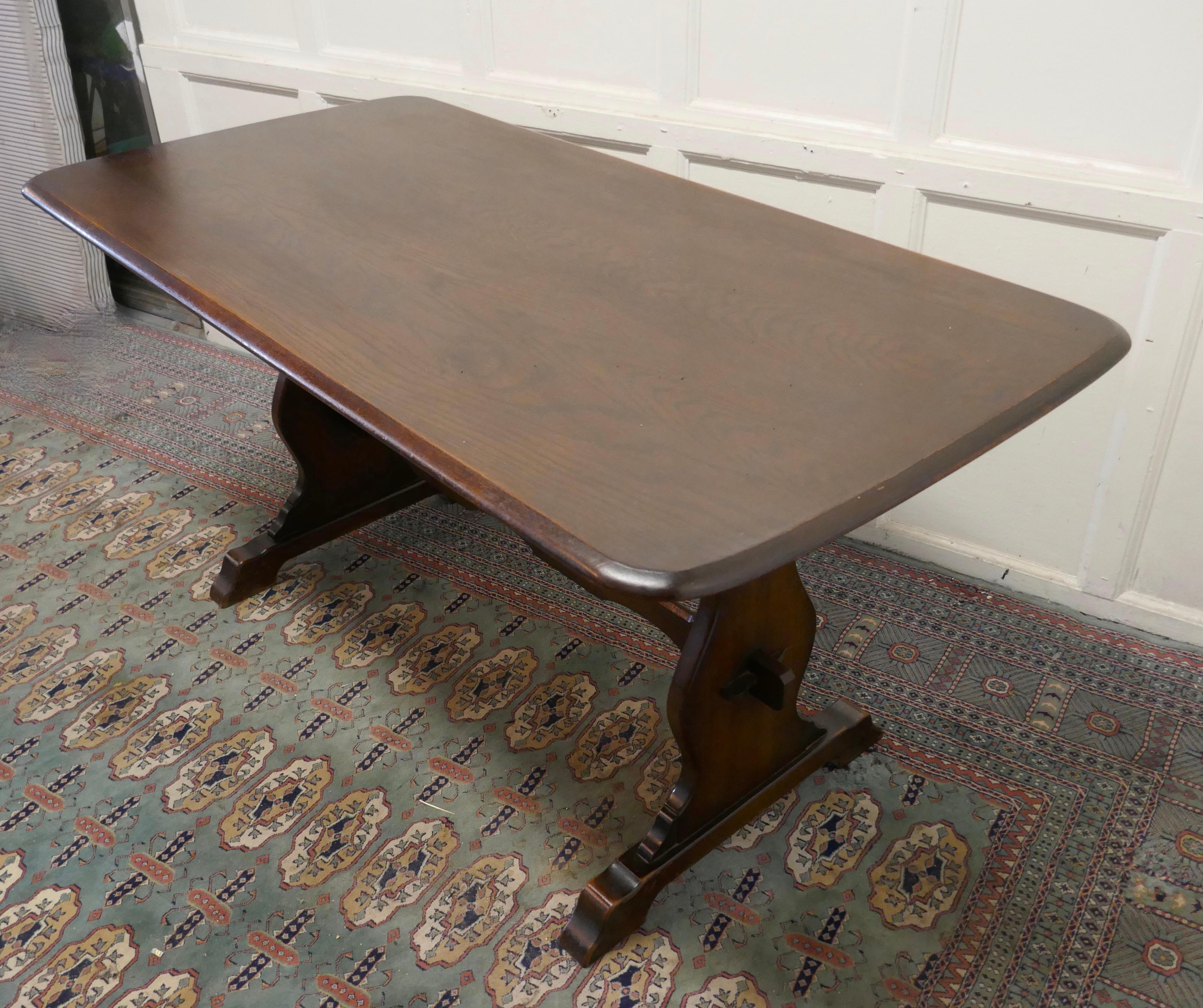 Oak Refectory Table by Webber of Croydon  In Good Condition In Chillerton, Isle of Wight