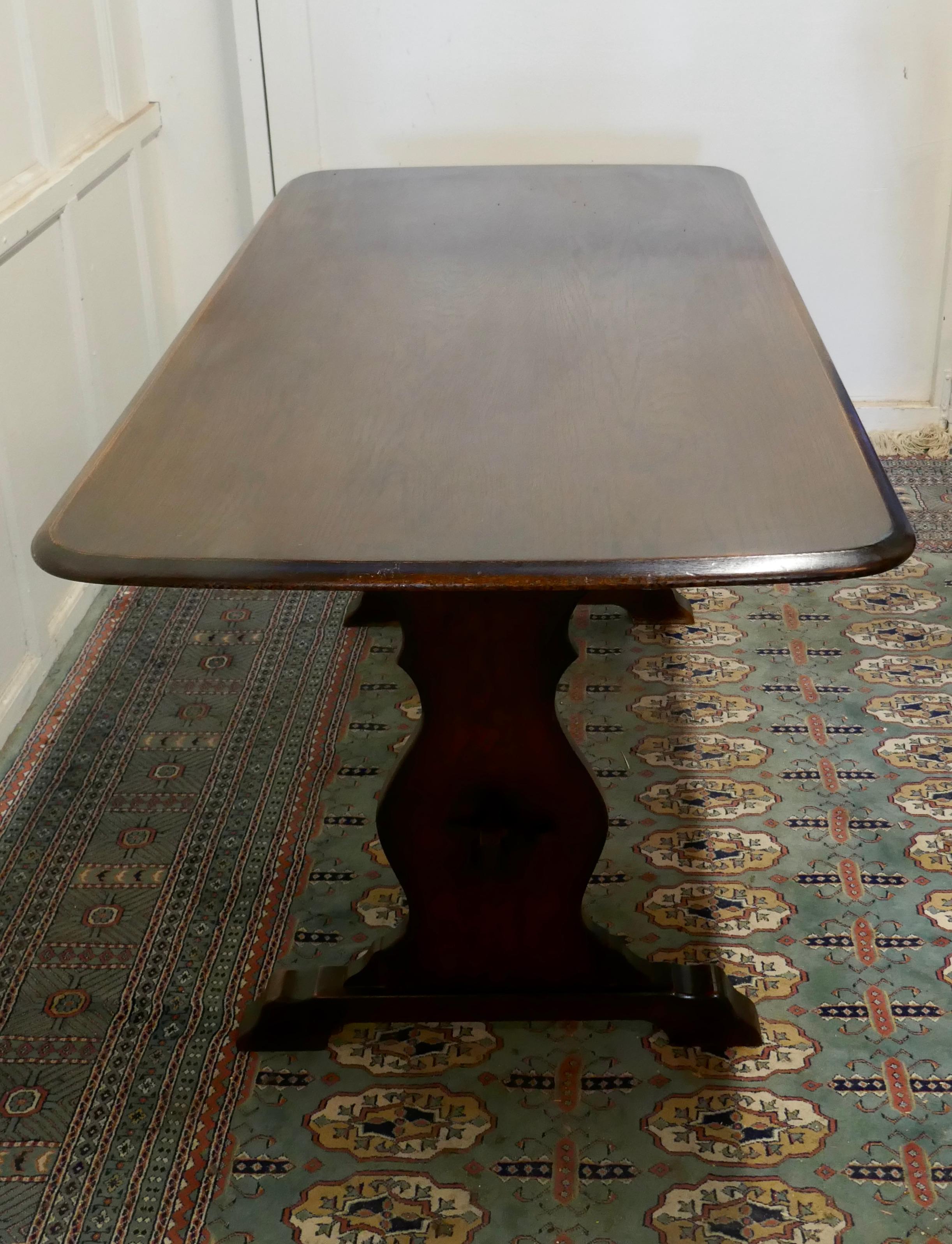 Oak Refectory Table by Webber of Croydon  1