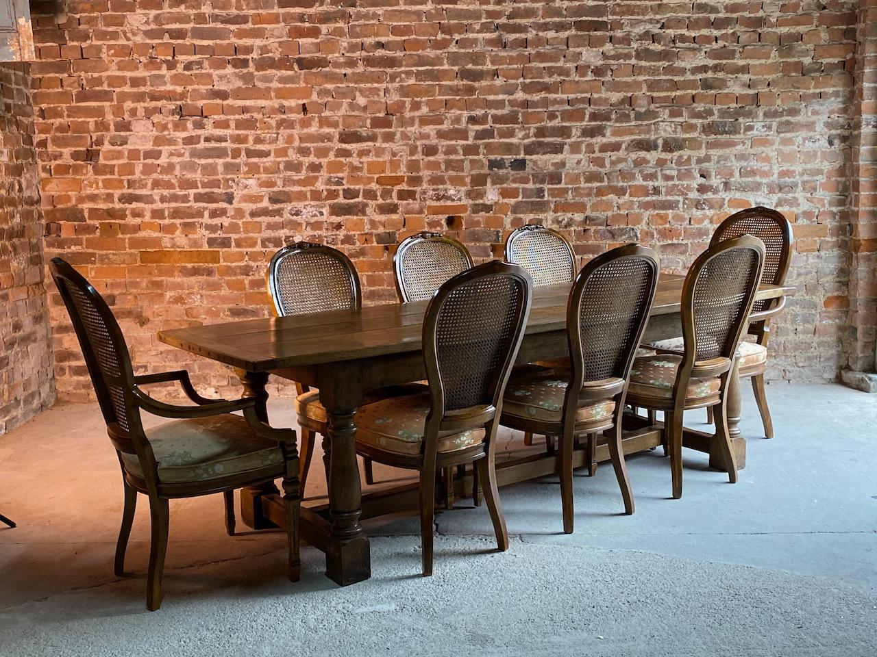cane dining table set