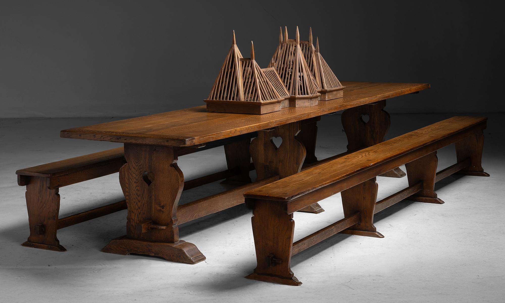 Oak Refectory Table, England circa 1890 3