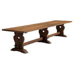 Oak Refectory Table, England circa 1890