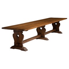 Oak Refectory Table, England circa 1890