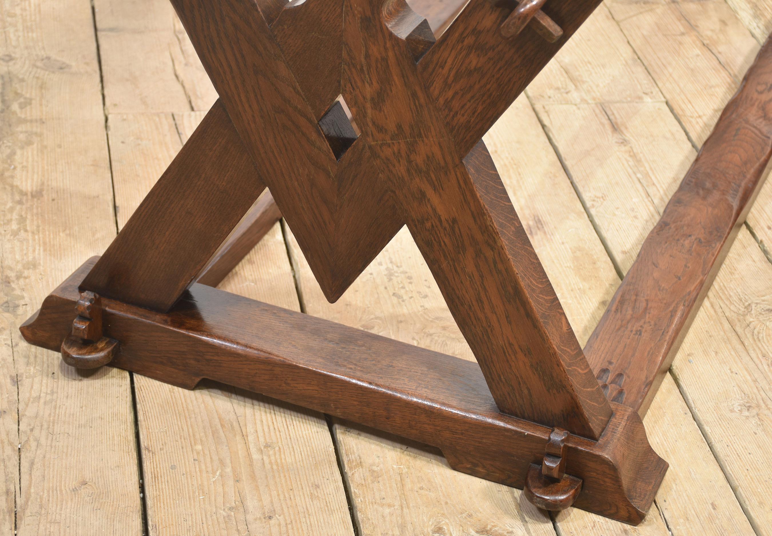 Oak refectory table For Sale 5