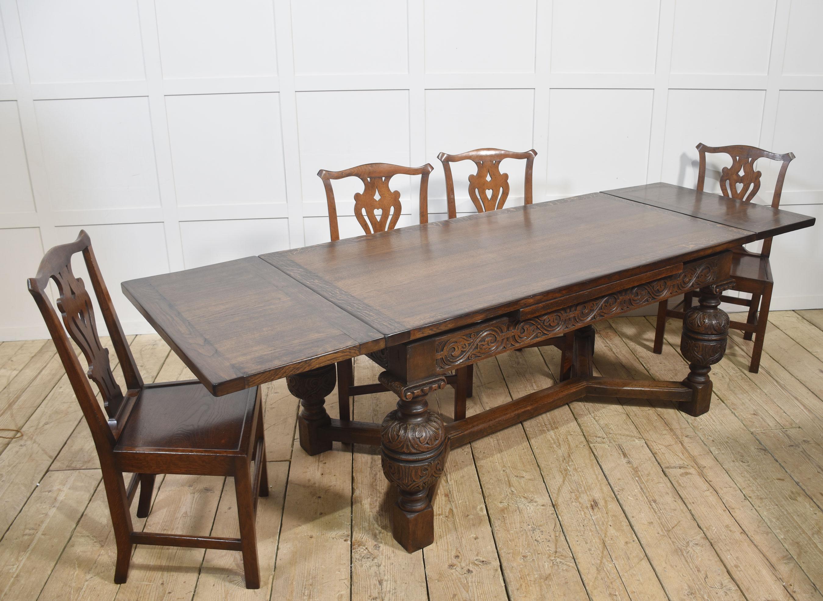 Oak Refectory Table For Sale 6