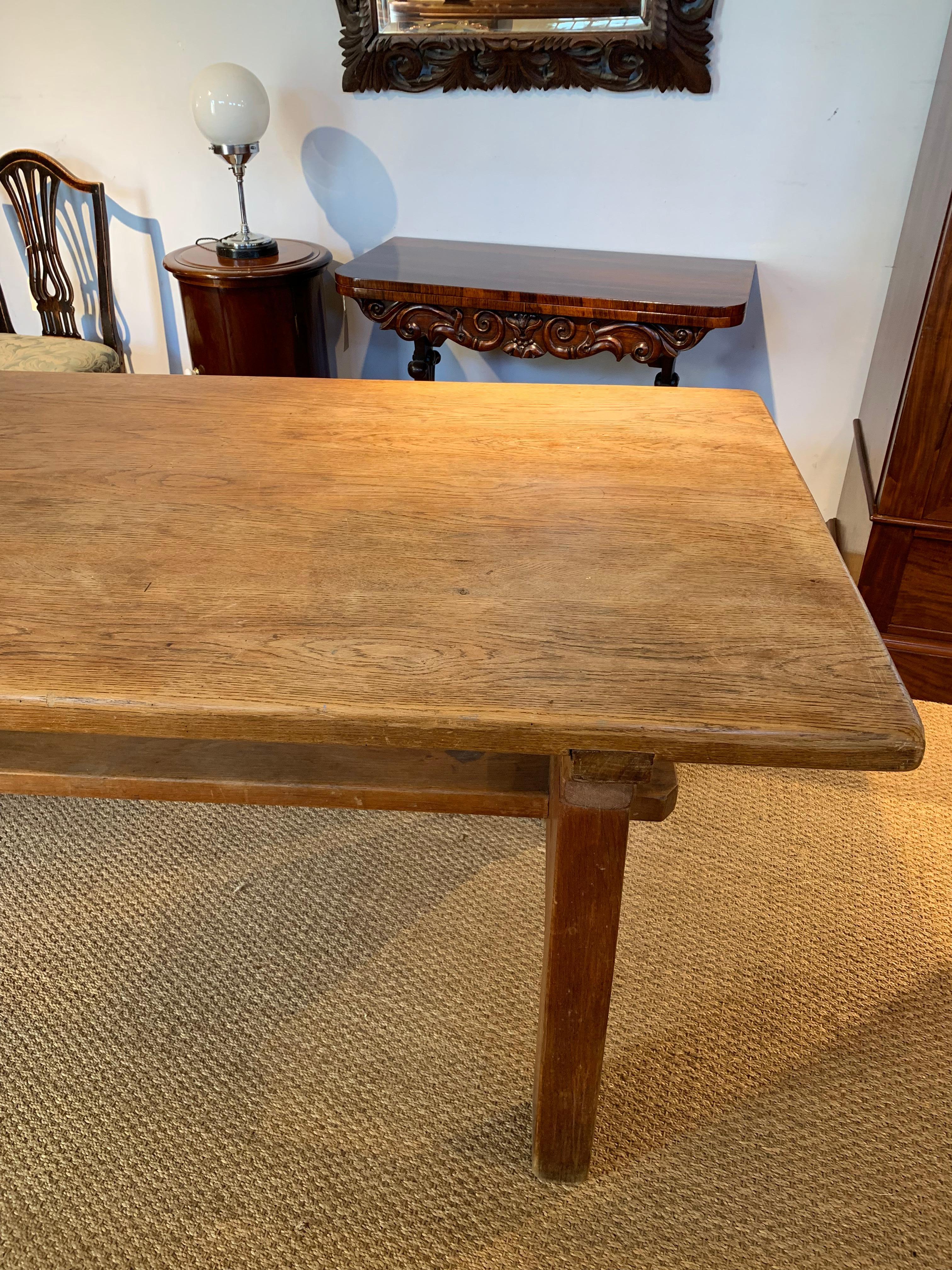 Late 19th Century Oak Refectory Table 