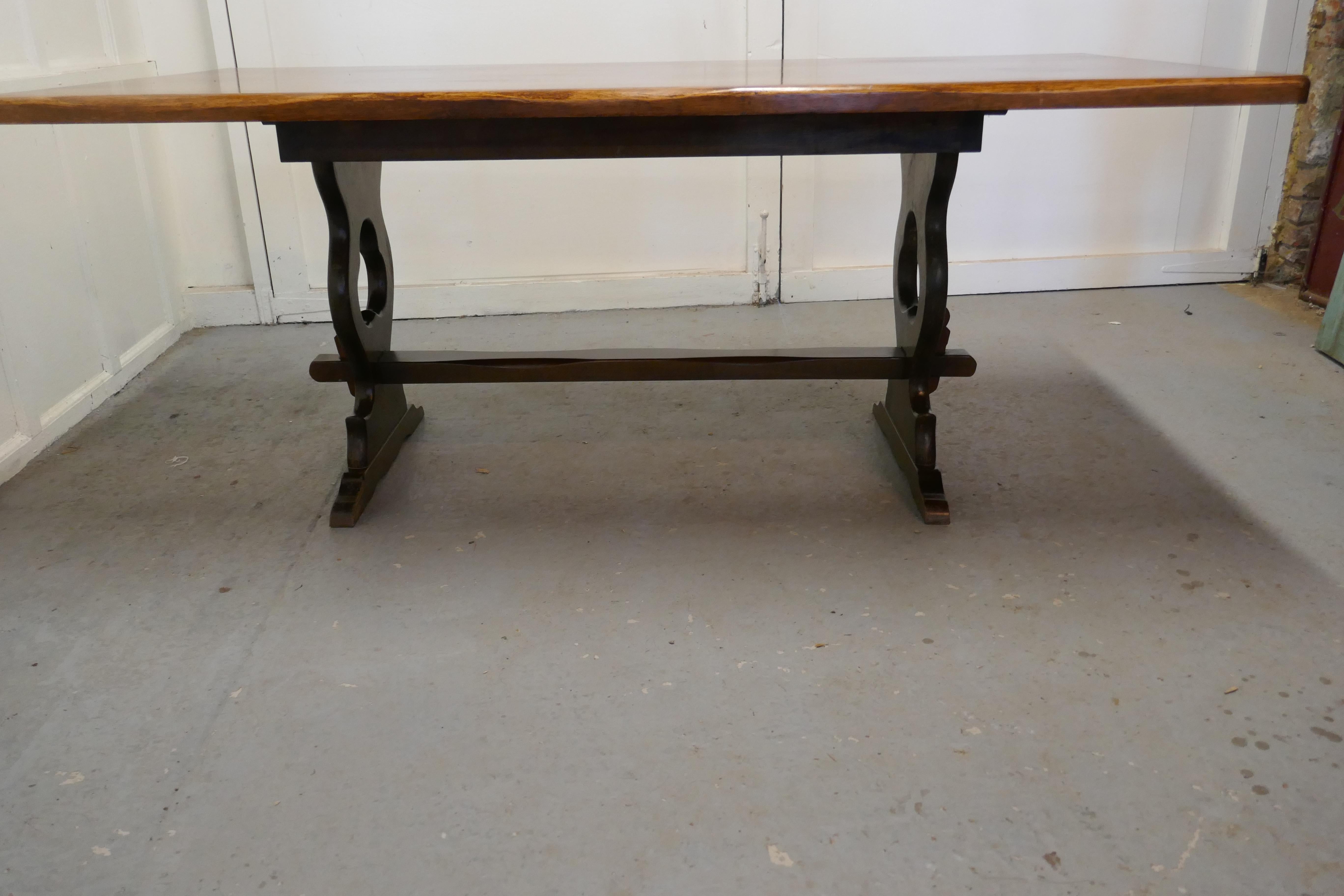 20th Century Oak Refectory Table For Sale