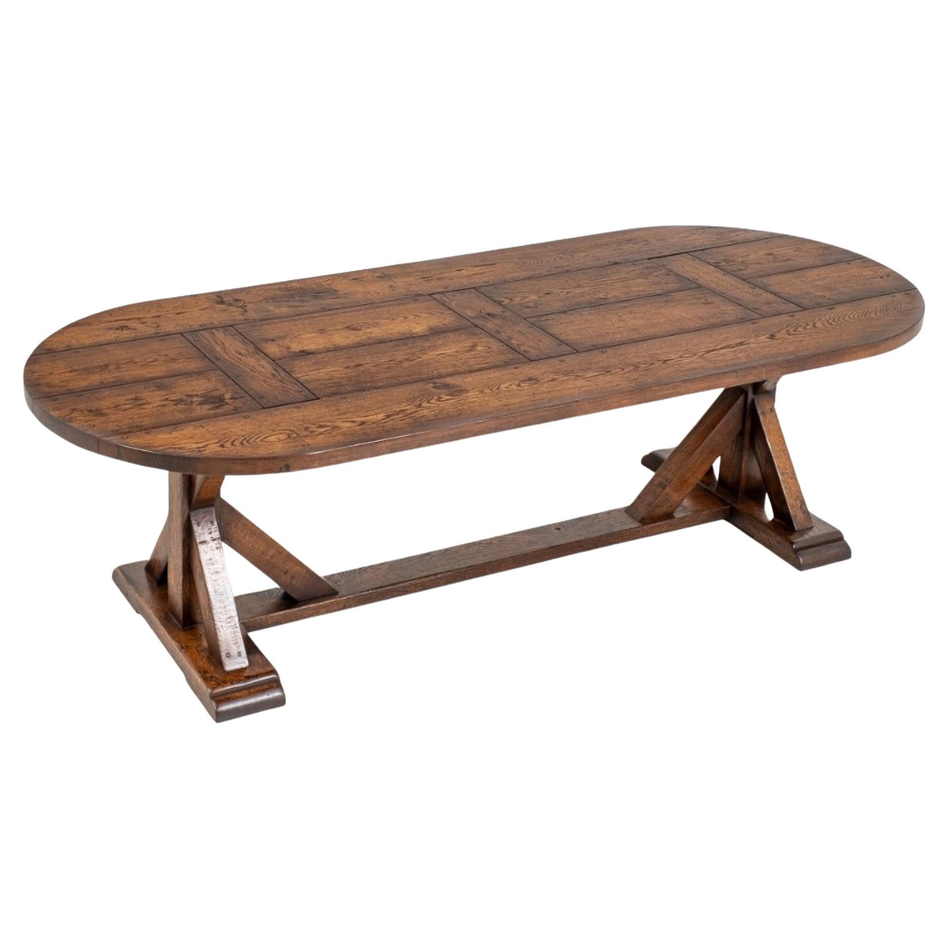 Oak Refectory Table Medeival Banquet Style Farmhouse Kitchen For Sale