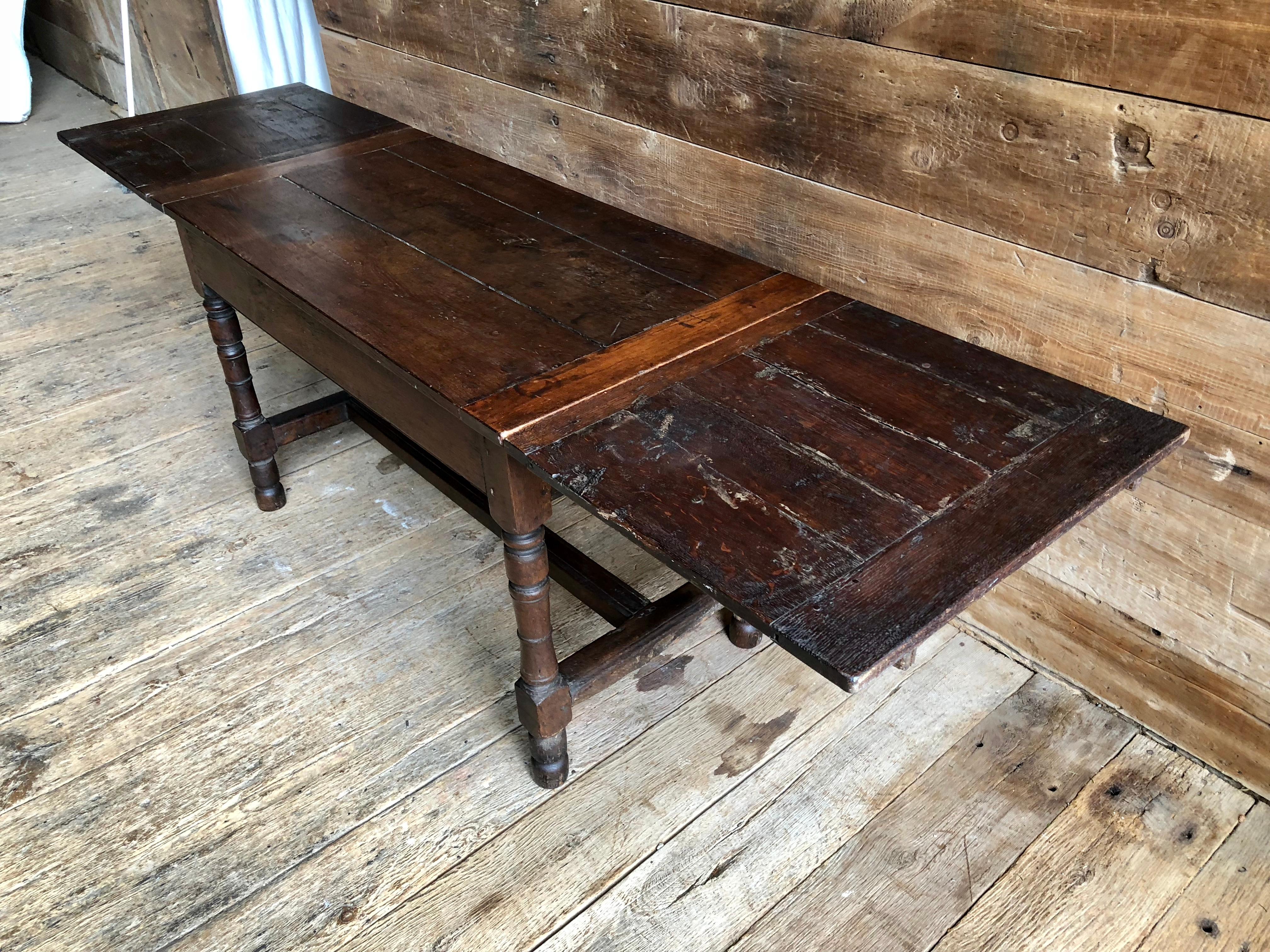 Oak Refectory Table with Extensions, 17th Century 8