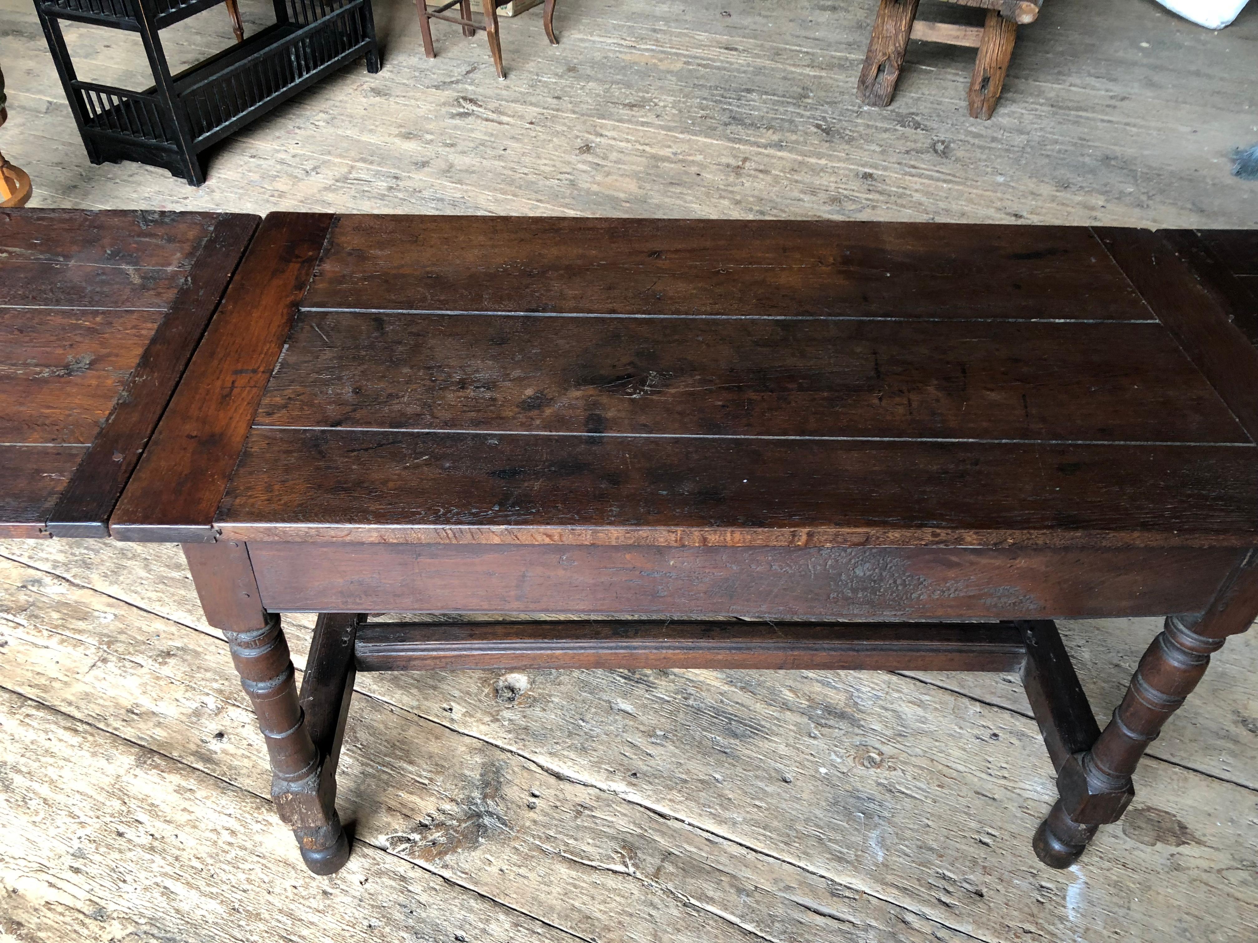 Oak Refectory Table with Extensions, 17th Century 9