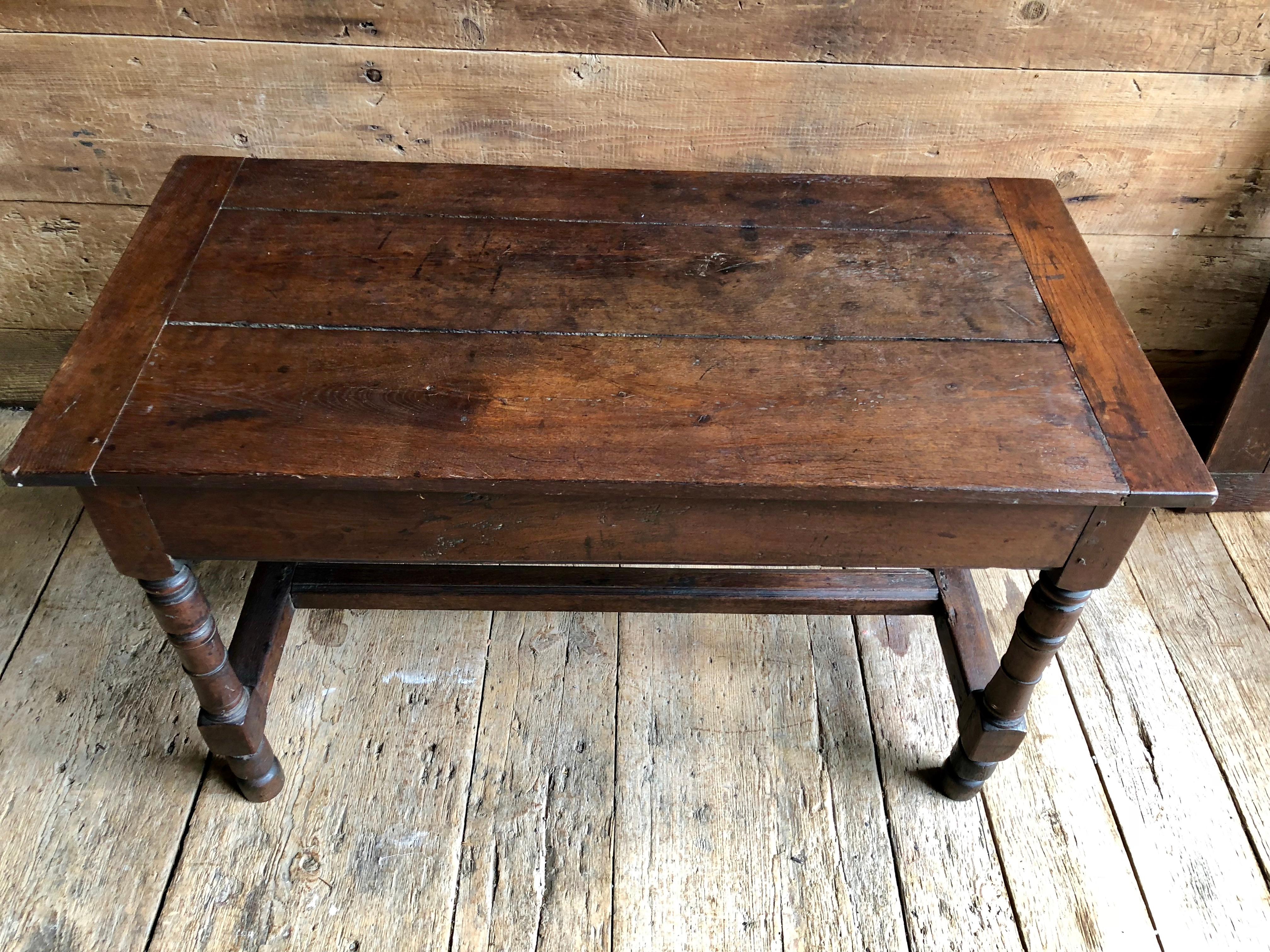Rustic Oak Refectory Table with Extensions, 17th Century