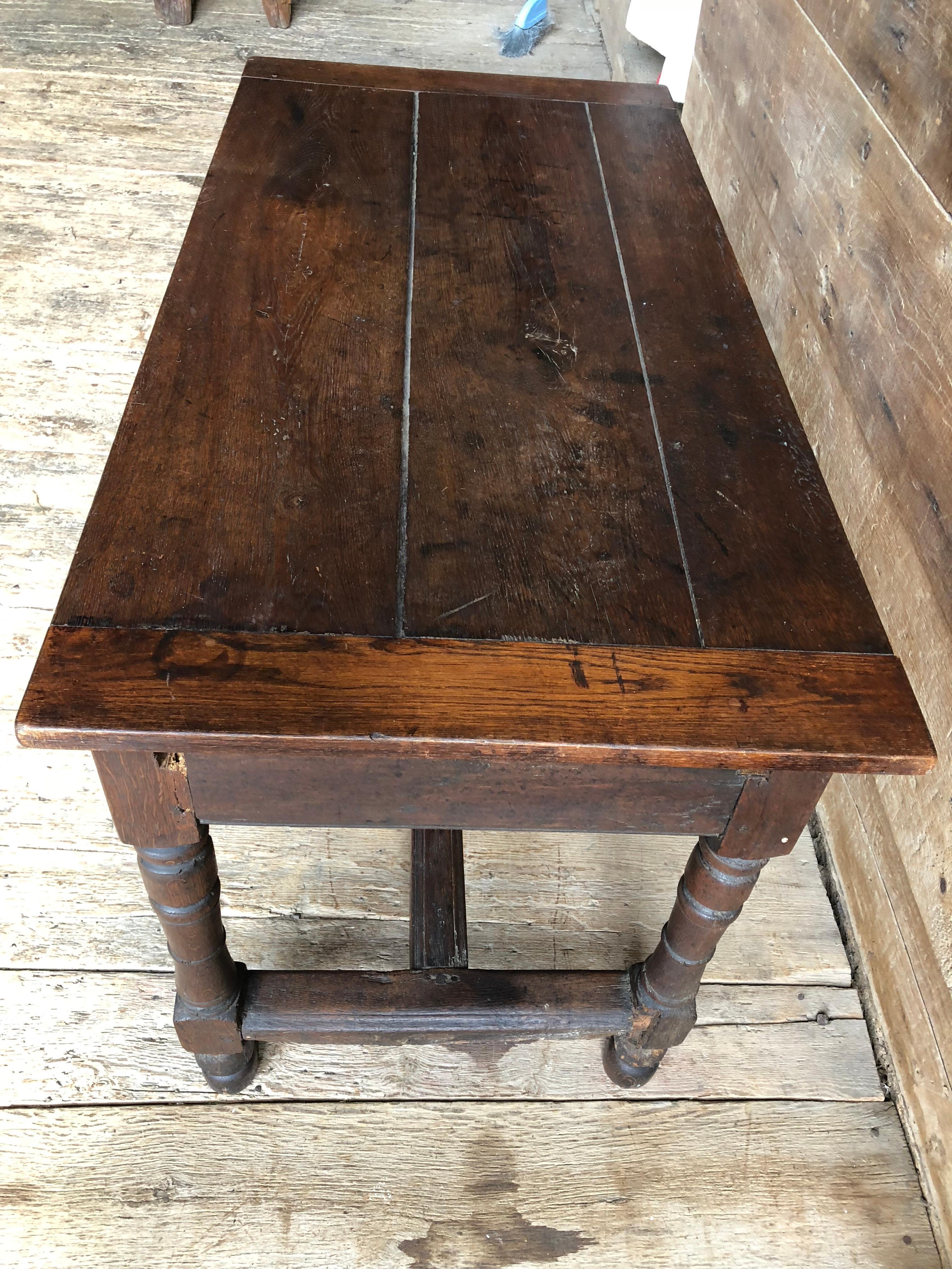 Oak Refectory Table with Extensions, 17th Century 4