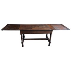 Oak Refectory Table with Extensions, 17th Century
