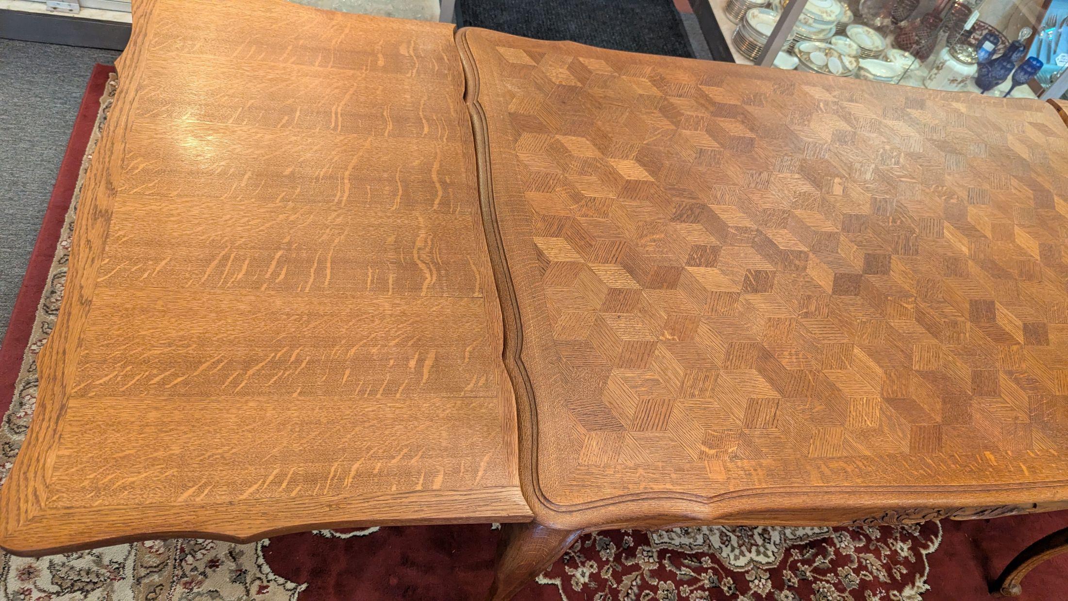 Oak Refrectory Table and 6 Chairs For Sale 4