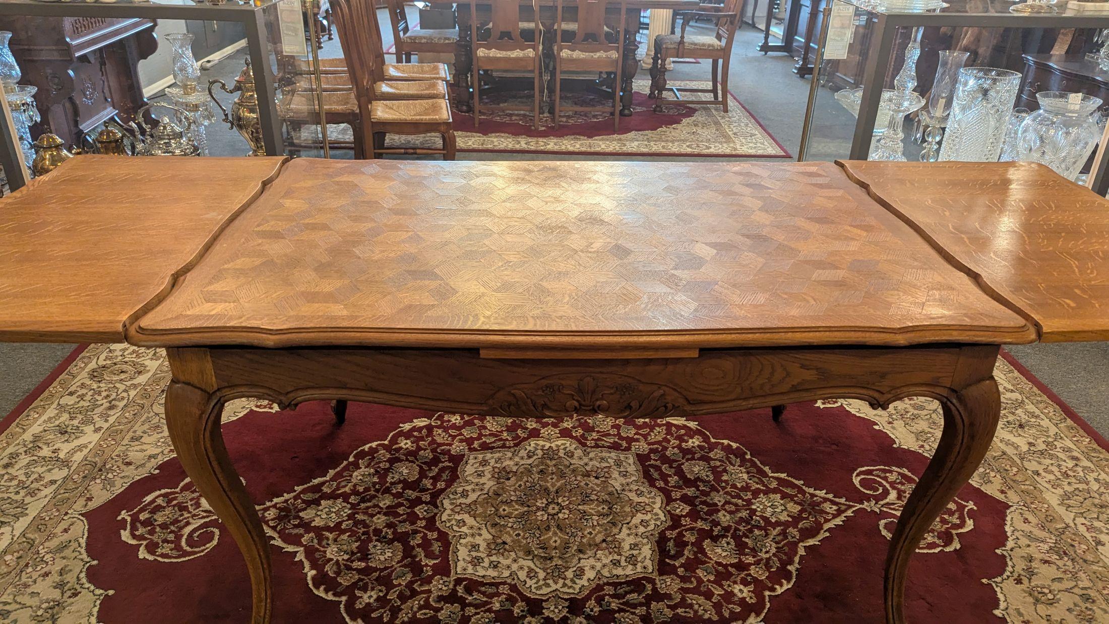 Oak Refrectory Table and 6 Chairs For Sale 5