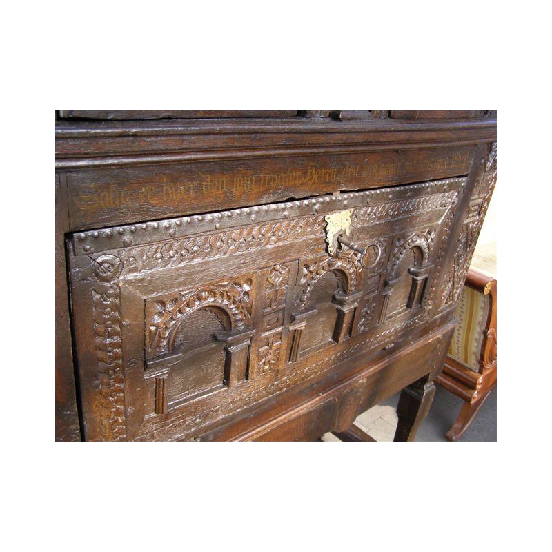 German Oak Renaissance Cabinet, 1600 Unikat For Sale