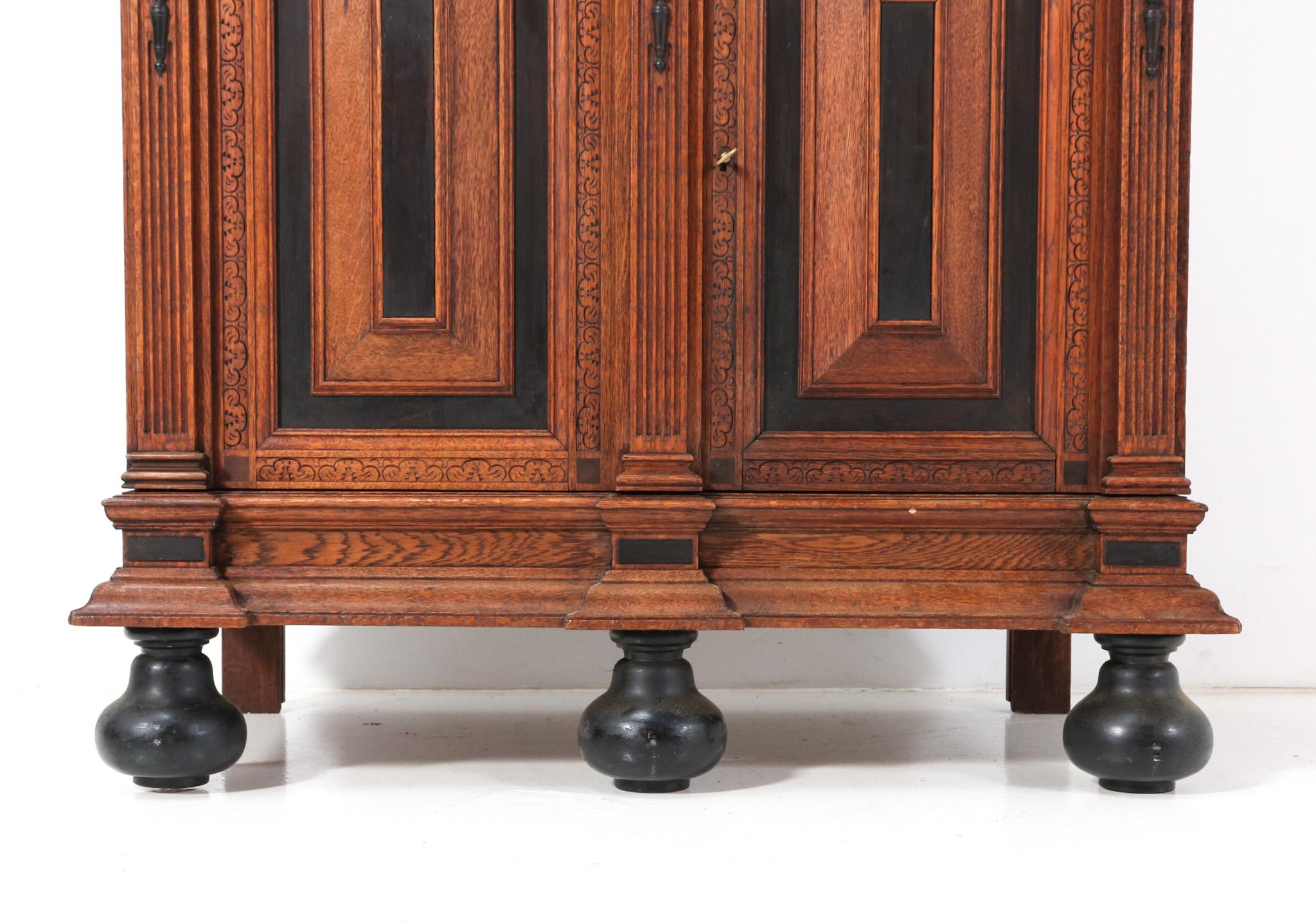 Oak Renaissance Revival Cabinet, 1900s For Sale 6