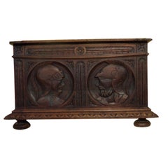 Oak Renaissance Revival Carved Coffer C1880