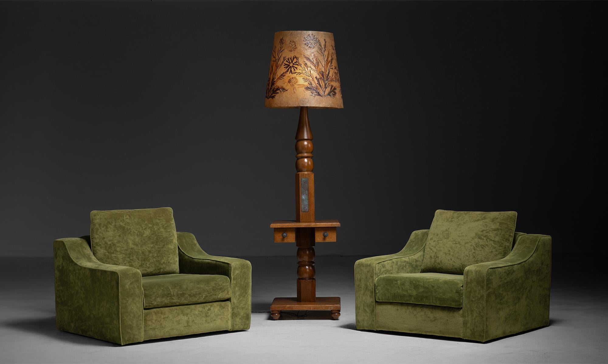 Oak & Resin Floor Lamp 5