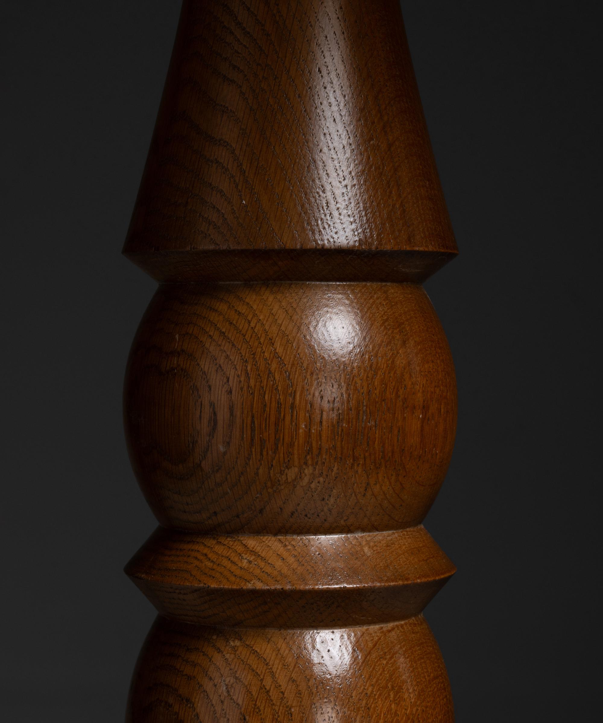 Late 20th Century Oak & Resin Floor Lamp