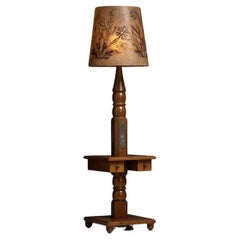 Oak & Resin Floor Lamp