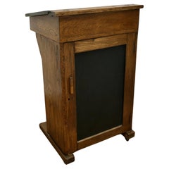 Used Oak Restaurant Reception Greeting Station, with Specials Menu Board  