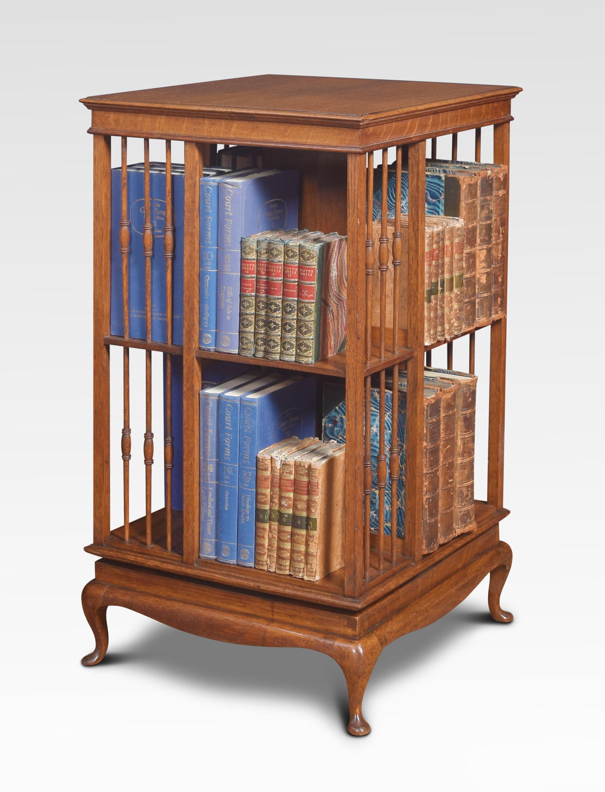 Oak Revolving Bookcase 1