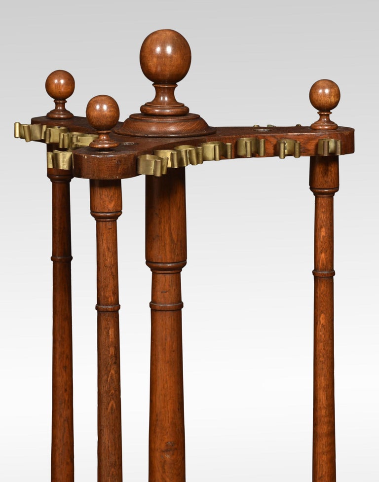 Oak Revolving Cue Stand For Sale at 1stDibs