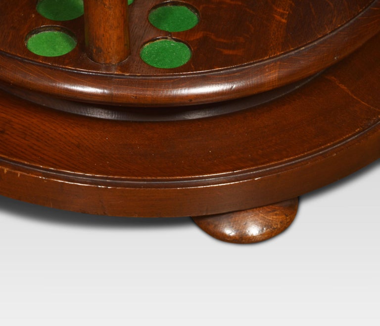 Oak Revolving Cue Stand For Sale at 1stDibs