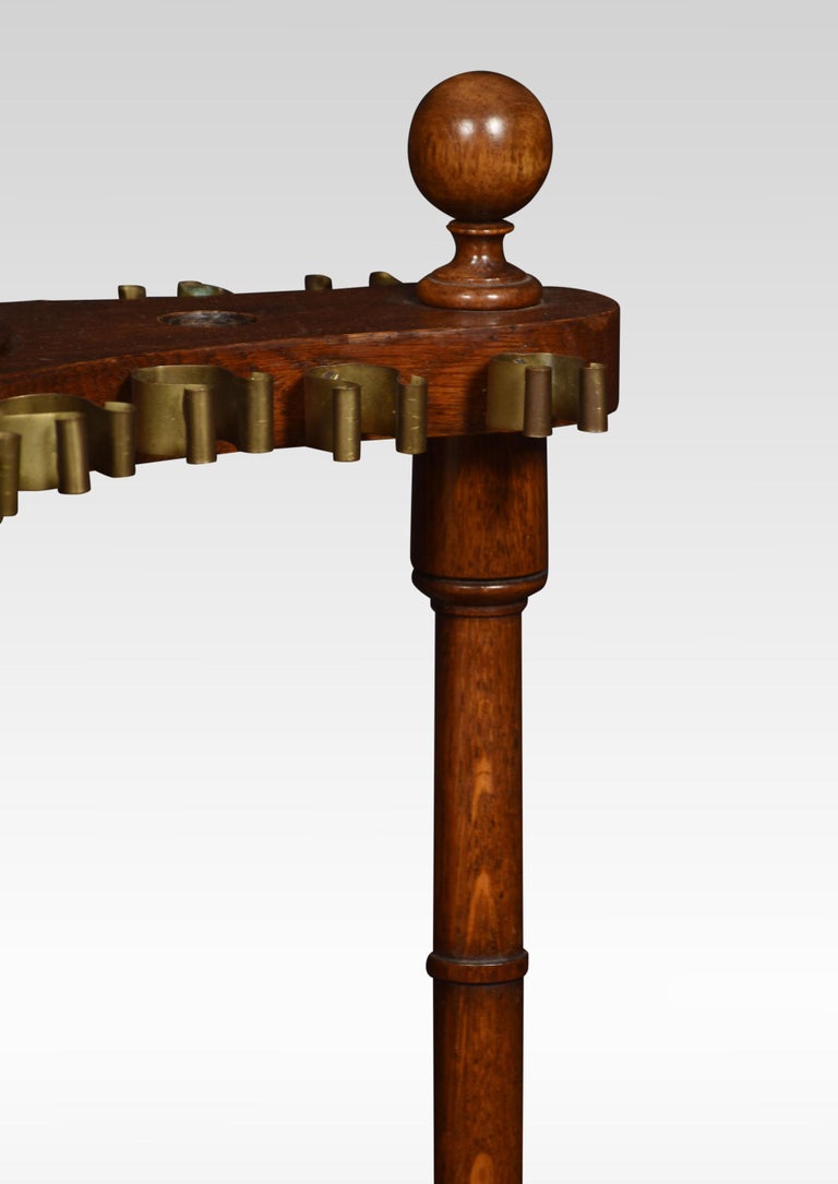 Oak Revolving Cue Stand For Sale at 1stDibs