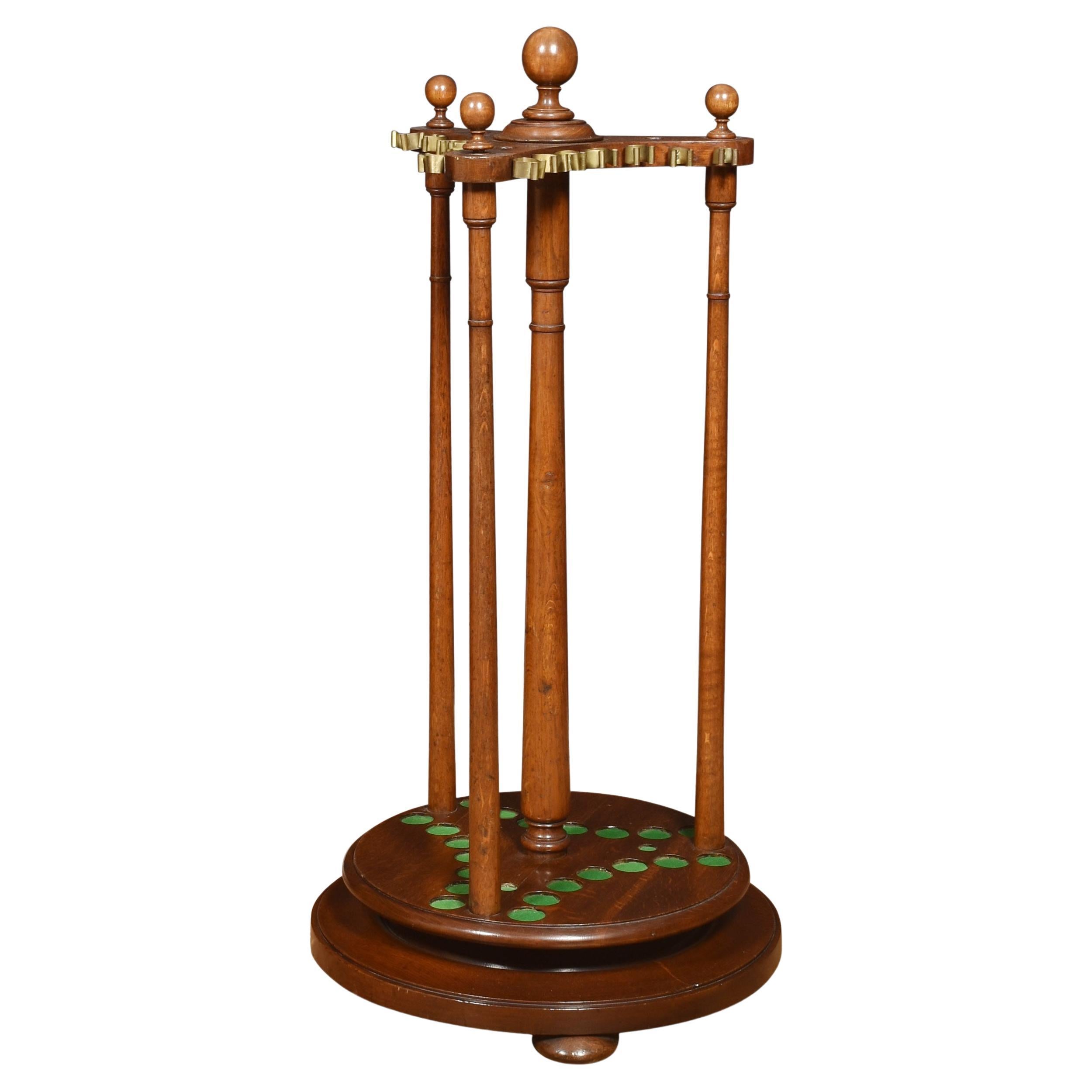 Oak Revolving Cue Stand