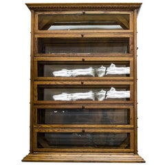 Oak Ribbon Display Cabinet