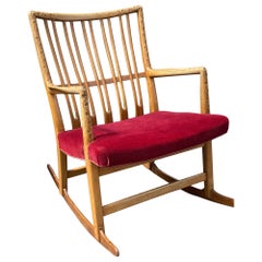Oak Rocking Chair Model ML33 by Hans J.Wegner for Mikael Laursen